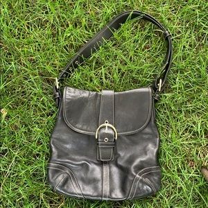 Black Leather Soho Coach Purse